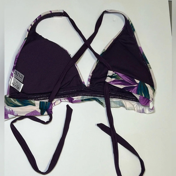 🌻 Purple / Eggplant Floral Tropical Bikini Set sz XL swim beach vacation travel - Picture 6 of 8